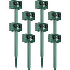 Green Pest Control Tomtop Jms Ultrasonics Solar Animal Repeller 3 in 1 Outdoor Dog Cat Rat Repellent Waterproof with Motion Dark Green
