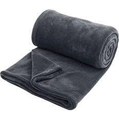 Fleece Blanket and Throws Queen 220x240 cm Blankets Grey