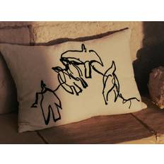 Pyntepuder på tilbud ferm LIVING Vuelo Pude 40x60 cm Komplet pyntepude Naturfarvet, Hvid