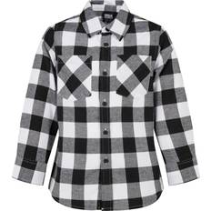 Urban Classics Camisa Cuadro de Franela Niños - Negro
