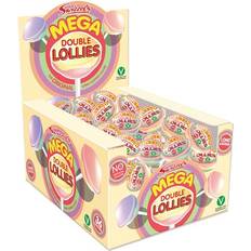 Swizzels Mega Double Lollies Fruit Flavoured Lollipop Sweet Box 36 Lollipops