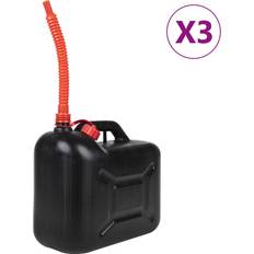 Bensindunkar vidaXL Fleksibel Tud 20 L Plast Sort 3 Stk