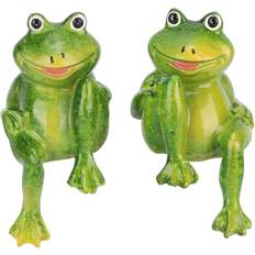 Trädgård & Utemiljö Tomtop Jms 2 Pcs Resin Frogs Statue Outdoor Garden Decoration Sculpture