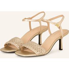 Tommy Hilfiger Dame Højhælede sko Tommy Hilfiger Metallic Kitten Sandaler Med Rem - Guld
