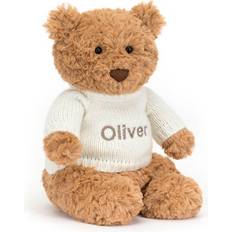 Jellycat Bartholomew Bear with Personalised Cream Jumper