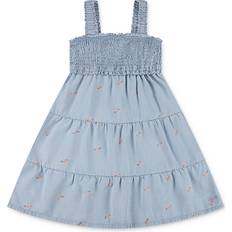 Lyocell Dresses Children's Clothing Levi's Girls Blue Tiered Floral Print Dress - Blue