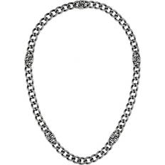 Men - Silver Necklaces BOSS Double B Absolute Men's Necklace - Black