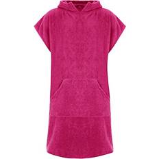 M Dressing Gowns Adore Childrens Hooded 100% Cotton Changing Robe Poncho Towel - Pink