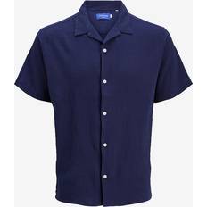 S Shirts Children's Clothing Jack & Jones Kids' Luke Crinkle Short Sleeve Shirt Ocean Cavern
