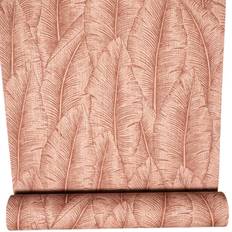 Sophie Laurence Red Leaf Textured Wallpaper Maroon Thick