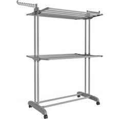 Songmics 4-Tier Large Foldable Clothes Airer - Dove Grey