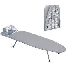 Silver Ironing Boards Loft 25 Table Top Ironing Board with Iron Rest 8mm 100% Cotton Pad - Silver