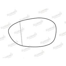 Rearview-& Side Mirrors Summit Stick-On Standard Mirror Glass for Alfa Romeo Brera 4C 8C Spider LHS