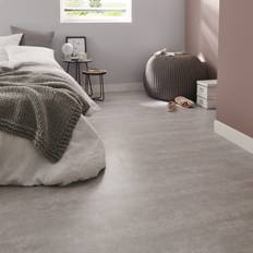 GoodHome Suelo Vinílico Auto Adhesivo PVC Gris Claro