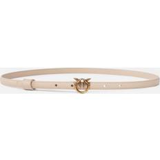 Grey Belts Pinko Fine Ceinture Avec Boucle Love Birds 1 cm - Beige/Gris Fumée/Or Antique