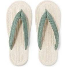 Green Flip-Flops Muji Cotton Blend House Flip Flops - Smoky Green