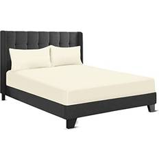 Crescent 200 Thread Count Hotel Quality Bedding 100% Pure Egyptian Cotton Fitted 135x190cm + 25cm Deep Bed Sheet
