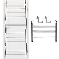 Over The Door Hanging Clothe Airer Foldable 10-Bar - Indoor Outdoor