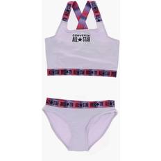 Purple Bikinis Children's Clothing Converse All Star Logoed Drawstring Waist Bikini - Purple