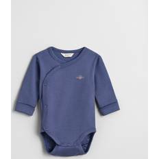Gant Bebisar Barnkläder Gant Body Med Logo Til Baby Unisex - Dusty Navy