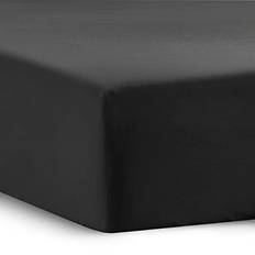 Bedsure Small Double Fitted 122x190 cm Bed Sheet Black
