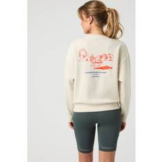 Björn Borg Dame Sweatere Björn Borg Boyfriend Sweatshirt - Hvid