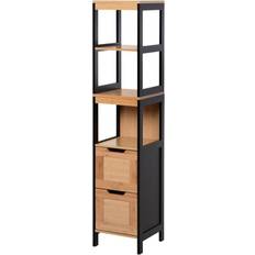 Mobiletti da bagno kleankin Colonna Bagno con 2 Cassetti e 3 Vani Aperti 30 x 30 x 144.3 cm