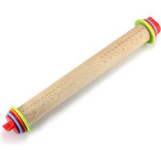 Rolling Pins Wejoy Adjustable Wood with Removable Rings 17-in Rolling Pin
