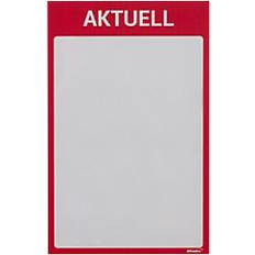 DIN A4 Inforahmen Magnetisch Rot 22,5 x 35,2 cm 5 Stück