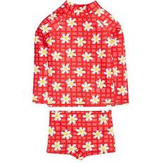 UV-sæt Børnetøj Frugi Lyserød Flower Rash Vest Set - NEW