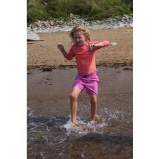 Pink Swim Shorts Children's Clothing UV Starfish Print Swim Shorts - Pink
