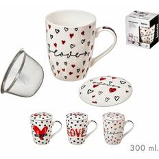 Kozina Valentindag 300 ml Med Integrerat Te Filter Mugg 30cl