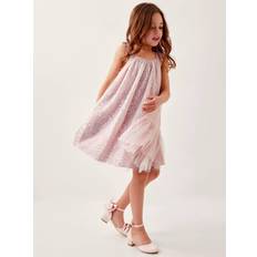 Monsoon Kids' Rosalee Sequin Tulle Dress - Pink