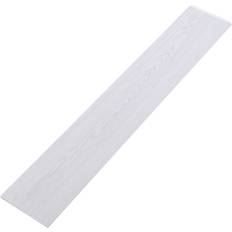 Living and Home Sticky Back Wood Grain PVC Flooring 7 Pack White