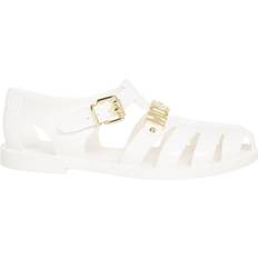Moschino Logo Lettering Jelly Sandals - White