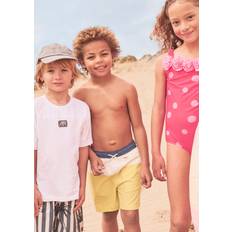 Yellow Swim Shorts Children's Clothing Angel & Rocket Kids' Cut Sew Colour Block Swim Shorts - Yellow/Multi