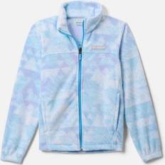 Blue Fleece Jackets Columbia Girls' Castle Dale Printed Full Zip Fleece Jacket - Blue