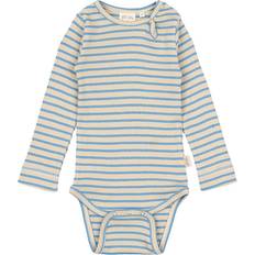 Petit Piao Body L/S Modal Striped - Blue/Dark Off White