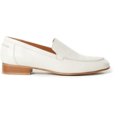 White Moccasins Mocassins En Cuir Camelia - Blanc
