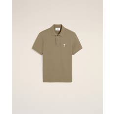 Ami Paris Men Polo Shirts Ami Paris De Coeur Polo Shirt - Beige