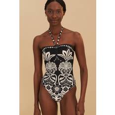 Svarta Baddräkter Farm Rio Maillot De Bain 1 Pièce - Noir