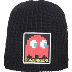 DSquared2 Herre Huer DSquared2 Strikket Beanie Med Logo Patch - Sort