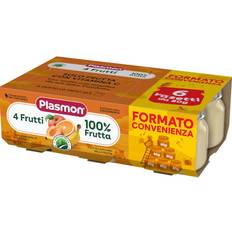 Pappe per Bambini Plasmon Omogeneizzato 4 Frutti 6x80g 80g 2Pacco