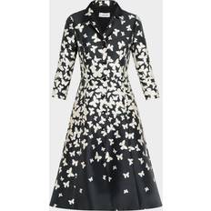 Black - Men Dresses Butterfly Mikado Midi Shirtdress - Black Silv