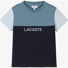 Lacoste Boys Colourblock Cotton T-Shirt - Blue