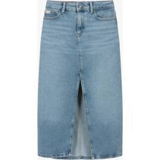 Calvin Klein Nederdele Calvin Klein Straight Denim Maxi Skirt - Blue