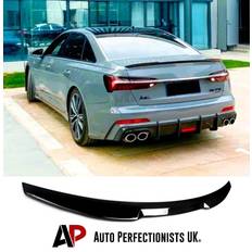 Auto Perfectionists UK Audi A6 S6 C8 Saloon Gloss Black Rear M4 Style Boot Lip Spoiler Wing Kit 2018+