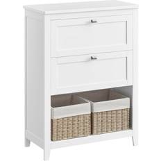 Vasagle Mueble De Baño 2 Cajones Con Un Juego De Divisor Regulable 30 x 60 x 80 cm