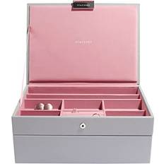 Stackers Dove Grey Antique Rose Classic Jewellery Box Set of 2