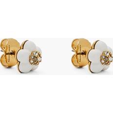 Marc Jacobs The Daisy Stud Earrings - Gold/White